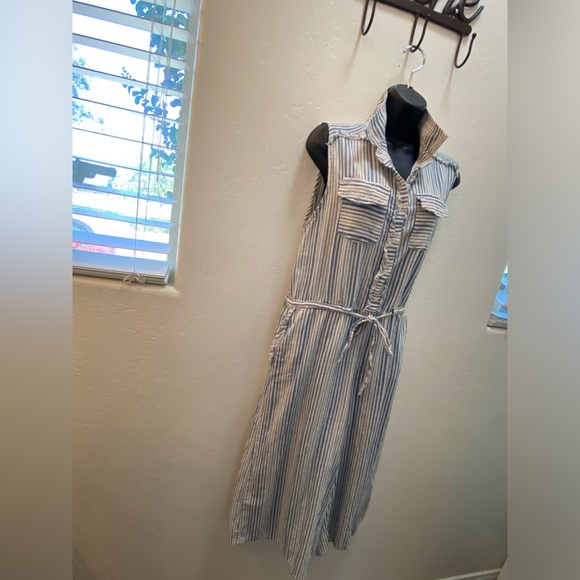 Mono B Jumpsuit Blue & Cream Size L - Picture 4 of 11